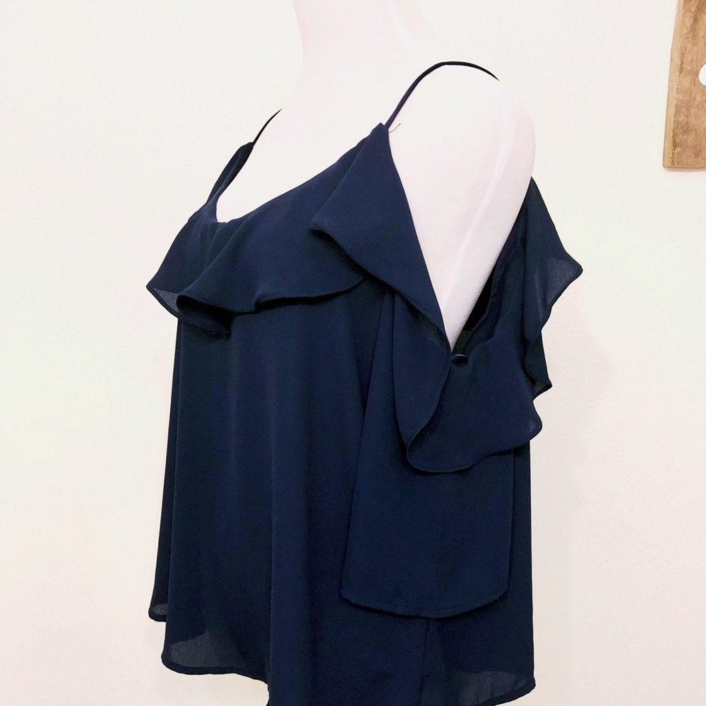 NWT Sheer Off The Shoulder Tank Top